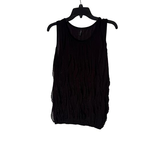 jason maxwell tank Black ruffle Womens XL Tank - Picture 1 of 4
